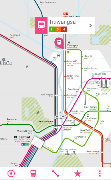 吉隆坡城市轨道交通地图